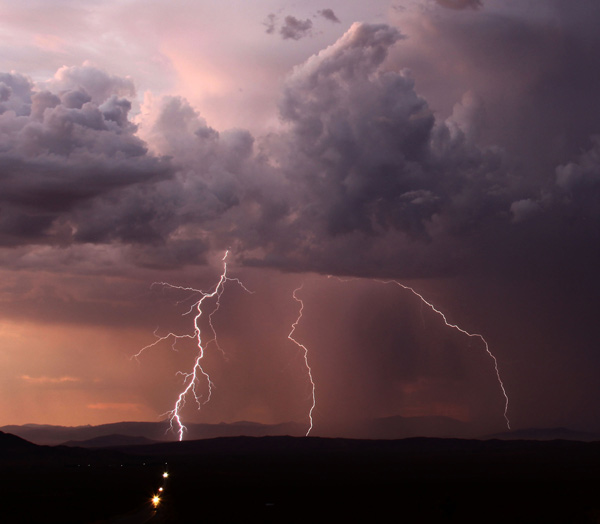 From ABC7 viewer Gene Blevins, lightning bolts...