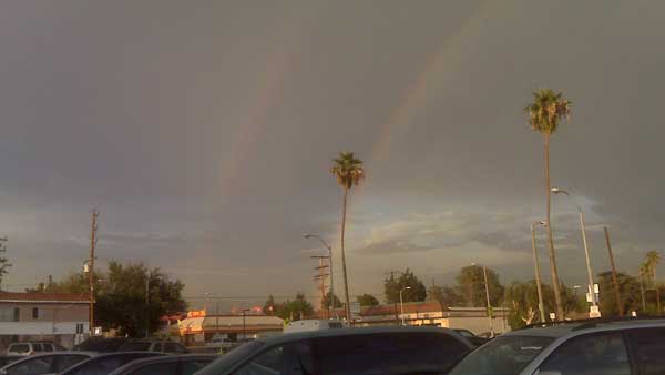 Scattered showers across the Los Angeles area...