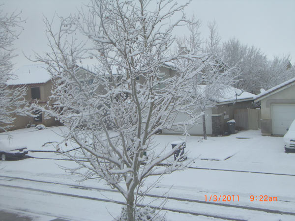An ABC7 viewer sent sent in this photo of snow...