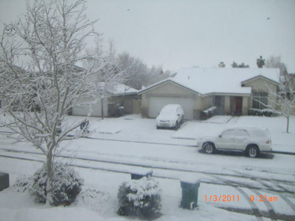 An ABC7 viewer sent sent in this photo of snow...