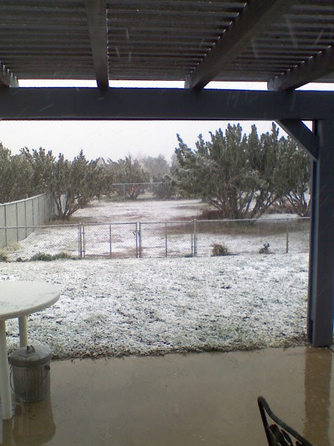 An ABC7 viewer sent in this photo of snow in...