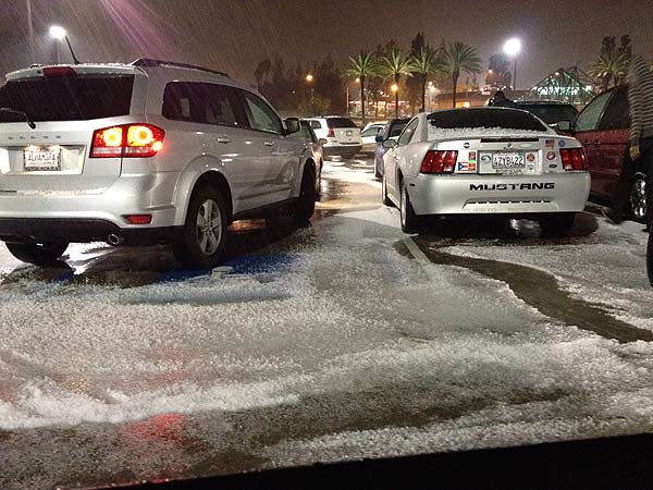 An ABC7 viewer sent in this photo of hail in...