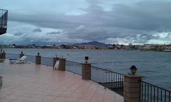 ABC7 viewer Gary Maloney of Spring Valley Lake sent in this photo of a storm passing over Southern California on Saturday March, 17, 2012.