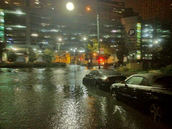 Heavy rainfall from superstorm Sandy floods a...