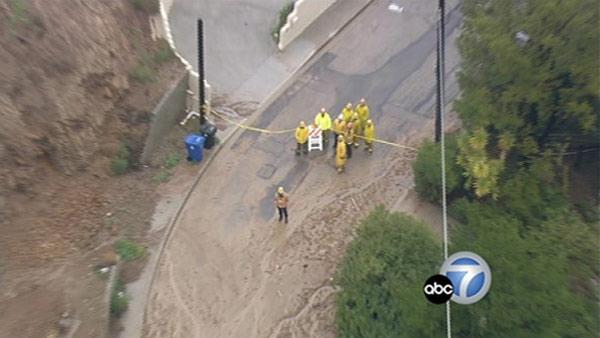 Mudslide in Woodland Hills