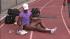 Local Olympic athlete Lashinda Demus is seen getting ready to train in hot weather on Thursday, July 12, 2012.