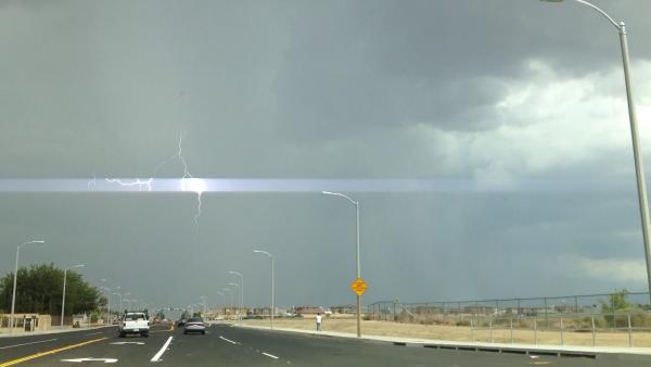 ABC7 viewer Cesar Ponciano sent in this photo of lightning in Palmdale on Thursday, August 30, 2012.