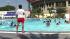Angelenos find ways to stay cool in heat :: In the shadow of the Los Angeles Memorial Coliseum, elementary school students get a swimming lesson during an autumn heat wave on Tuesday, Oct. 10, 2012.