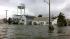 A flooded street in Seaside Park, N.J., is seen...
