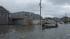 A flooded street in Seaside Park, N.J., is seen...