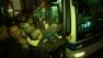 People wait to get on a public bus in New York City on Wednesday, Oct. 31, 2012.