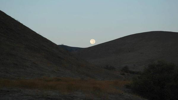 This photo from ABC7 viewer Gayl Weldon shows the Blue Moon over Chino Hills on Wednesday, Aug. 21, 2013.