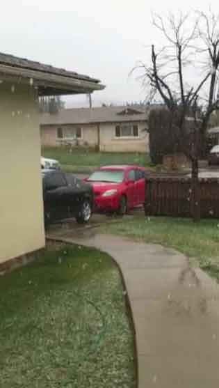 ABC7 viewer Christine sent in this photo of snow...