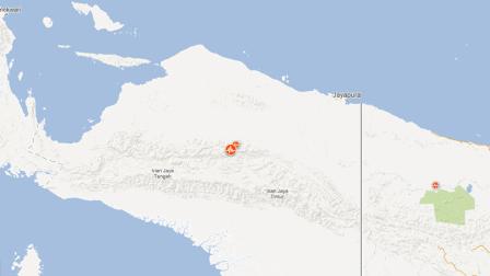 A map indicates the location of a 7.1-magnitude earthquake that struck eastern Indonesia on Saturday, April 6, 2013.