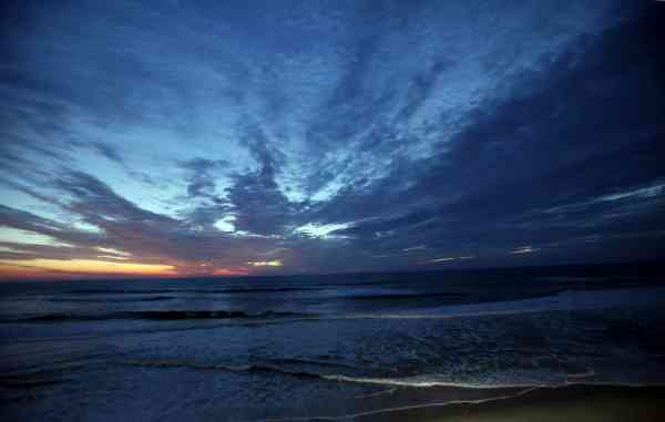Clouds from the outer bands of Hurricane Earl...