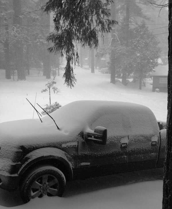 ABC7 viewer Charice Gates of Running Springs sent in this photo after a storm passed over Southern California on Wednesday, Feb. 15, 2012.
