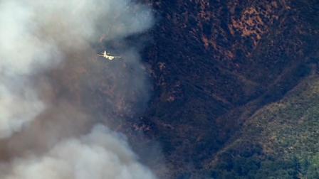 Two wildfires affected traffic near the 15 Freeway in the Cajon Pass on Monday, Aug. 22, 2011.