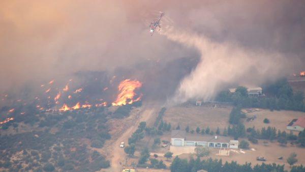 A fast-moving brush fire erupted in the Cajon Pass, south of Hesperia, on Friday, Sept. 2, 2011.