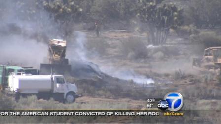 A brush fire burning in the Cajon Pass is fully contained. It started Friday, Sept. 2, 2011, and burned more than 1,100 acres.