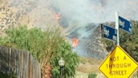 ABC7 viewer Marcus Smith sent in this photo of a brush fire in Lake View Terrace on Saturday Oct. 22, 2011.
