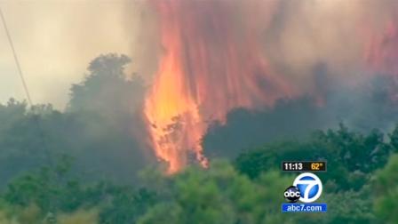 A wildfire broke out in a rural area northeast of Campo, Calif., on Sunday, June 17, 2012.