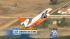 An air tanker aids in the fight against a brush...
