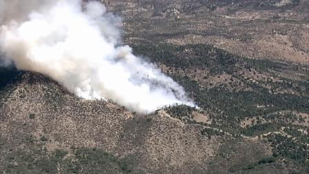 Smoke from a wildfire burning in Lockwood Valley could be seen from miles away on Monday, Sept. 3, 2012.