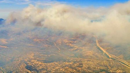 A brush fire burned in Kern County near Frazier Mountain Park Road and the Interstate 5 Freeway Wednesday, May 15, 2013.