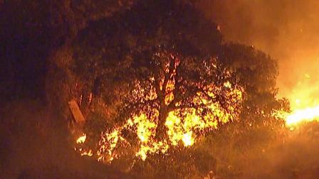 A brush fire broke out in the hills above Castiac Friday, June 28, 2013.