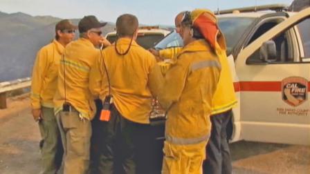 A brush fire began southeast of Julian, in San Diego County, at about 1 p.m. Saturday, July 6, 2013, east of Sunrise Highway in the Chariot Mountain area.