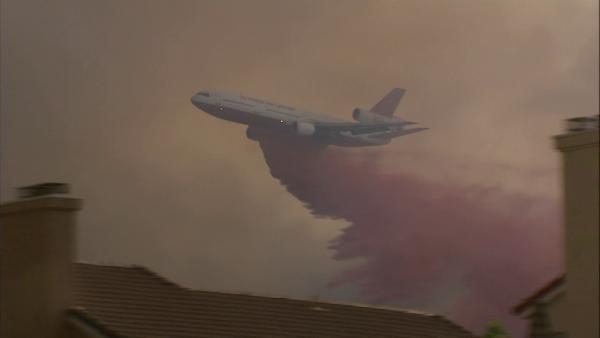 A brush fire burning in the Morrell Canyon area of Riverside County prompted evacuations Monday, Aug. 5, 2013.