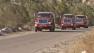 Fire engines are shown near the Silver Fire near Cabazon in this Aug. 9, 2013 photo.