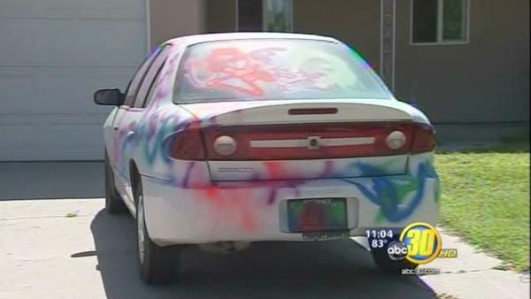  Investigators say the three teen suspects were still covered in spray paint when they found them