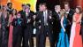 cast and crew of Modern Family accept the award for outstanding comedy series