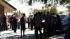 His casket was taken in a procession through the...