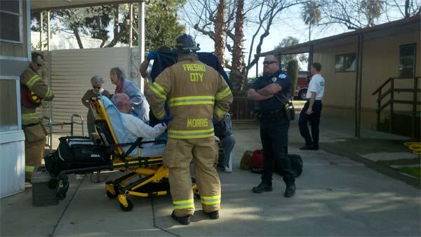 Another victim w minor burns is heading to the hospital.