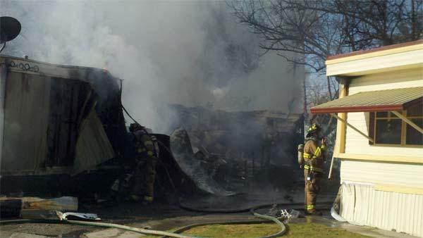 Destroyed and several victims. Fire at Sunset West Mobile Home Park