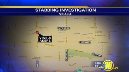 The stabbing happened at a home in the area of Vine and Akers in Visalia over the weekend. Investigators have not released any names.