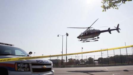 A police helicopter takes off from the scene of a news conference as part of an investigation into a fatal boating accident in Oyster Bay, N.Y., Thursday, July 5, 2012.