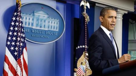 President Barack Obama speaks in the White House Briefing Room in Washington, Monday, Oct. 29, 2012, after returning to the White House from a campaign stop in Florida to monitor Hurricane Sandy.