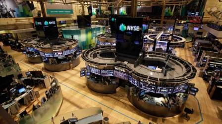 floor of the New York Stock Exchange is empty of traders, as New Yorks financial district braces for the onslaught of Hurricane Sandy