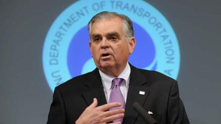 In this Jan. 11, 2013 photo, Transportation Secretary Raymond LaHood speaks during a news conference at the Transportation Department in Washington