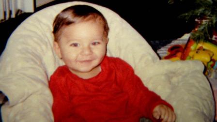 Antonio Santiago celebrating his first Christmas