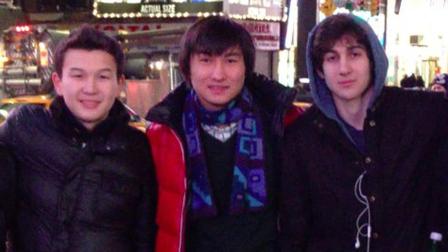 Azamat Tazhayakov and Dias Kadyrbayev, from Kazakhstan, with Boston Marathon bombing suspect Dzhokhar Tsarnaev in Times Square in New York