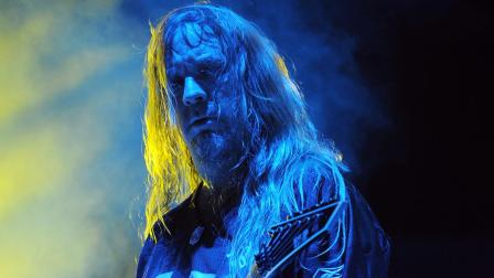 Slayer guitarist and founding member Jeff Hanneman died earlier today of liver failure. He was 49. Jeff Hanneman performs on October 3, 2010 in Miami Beach Florida.