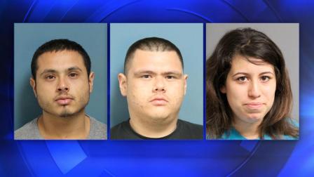 Suspects Rafael Ramos Jr., Jesus Ramos, and Brittanie Acevedo