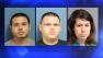 Suspects Rafael Ramos Jr., Jesus Ramos, and Brittanie Acevedo