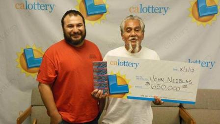 California Lottery winner John Nieblas of Fresno
