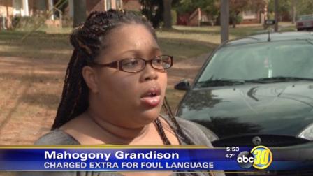 Mahogony Grandison had her car towed when she parked it illegally while visiting a friend.