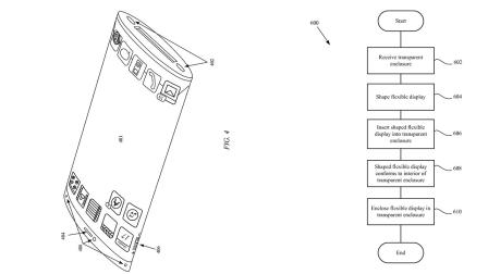 Apple Inc. Electronic device with wrap around display
-- Patent #US 20130076612 A1